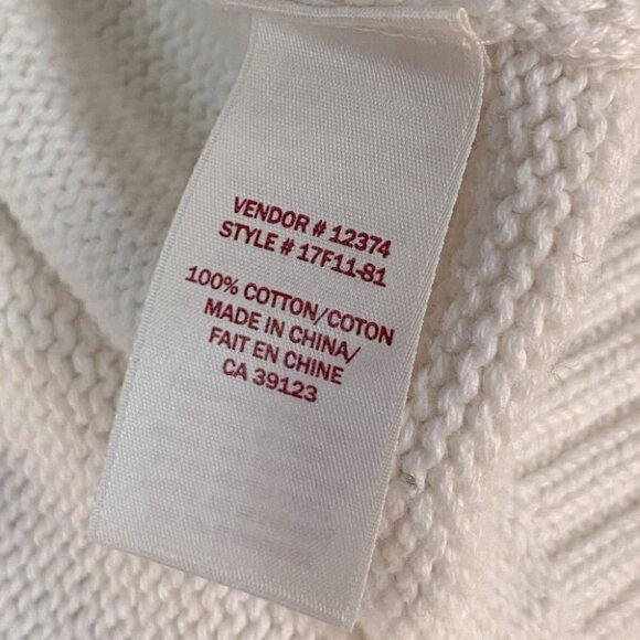 Vintage Northern Reflections Full Zip White Mock Neck Cardigan With Cardinals M - Picture 5 of 10